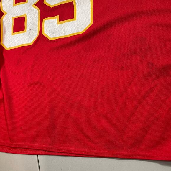 Chiefs XL Logo 7 89 Rison Jersey Red White Short Sleeve Top Shirt Team Vintage - Picture 11 of 13